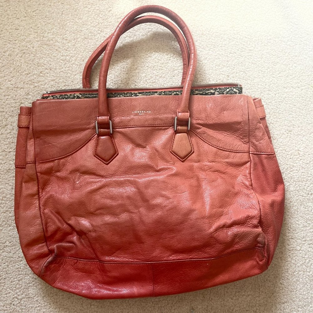 Leibeskind Leather Large Satchel Handbag/Shoulderbag with Matching Wallet - Picture 2 of 7